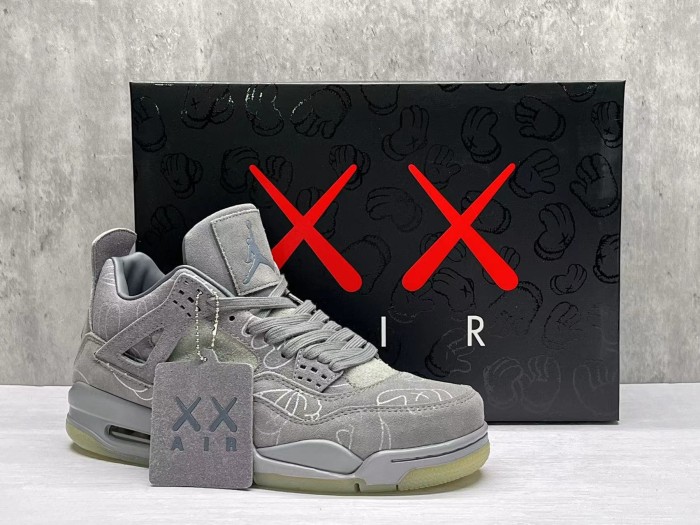 Air Jord@n 4 Cool Grey Suede Retro Basketball Shoes