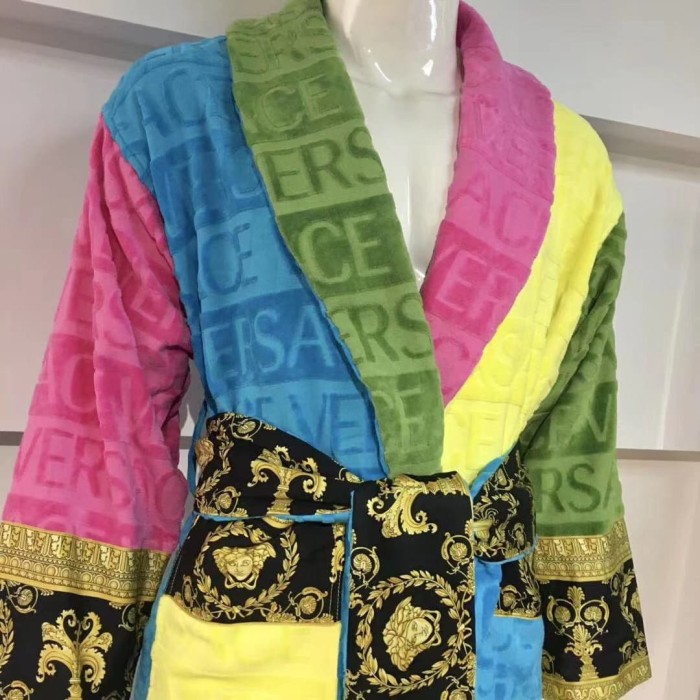 Dopamine Colorful Cut Pile Jacquard Bathrobe