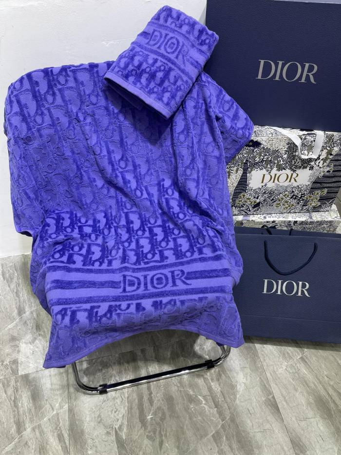 Solid Color Letter 3D Jacquard Bath Towel Set 3 colors