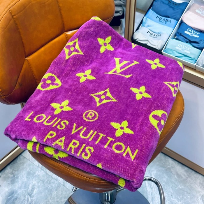 Monogram Floral 3D Jacquard Beach & Bath Towel 6 colors