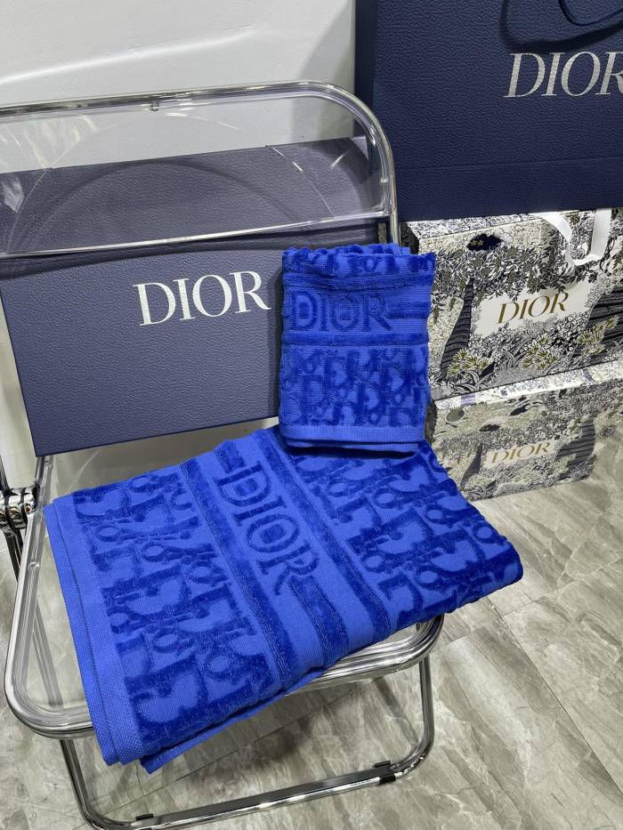 Solid Color Letter 3D Jacquard Bath Towel Set 3 colors