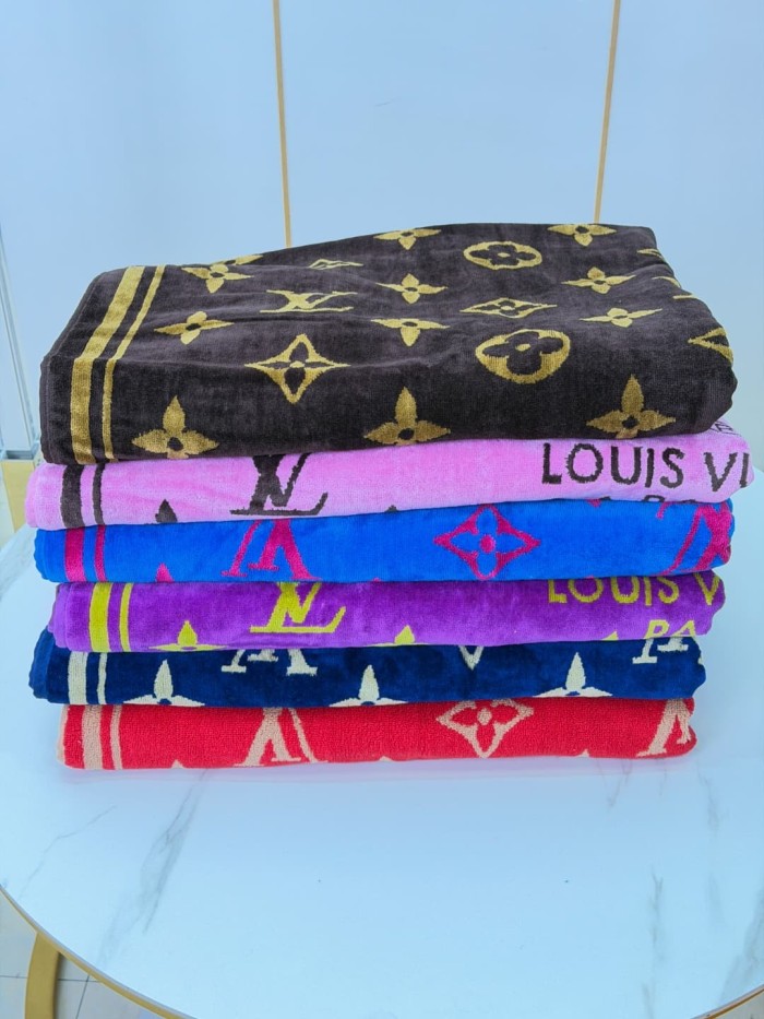Monogram Floral 3D Jacquard Beach & Bath Towel 6 colors