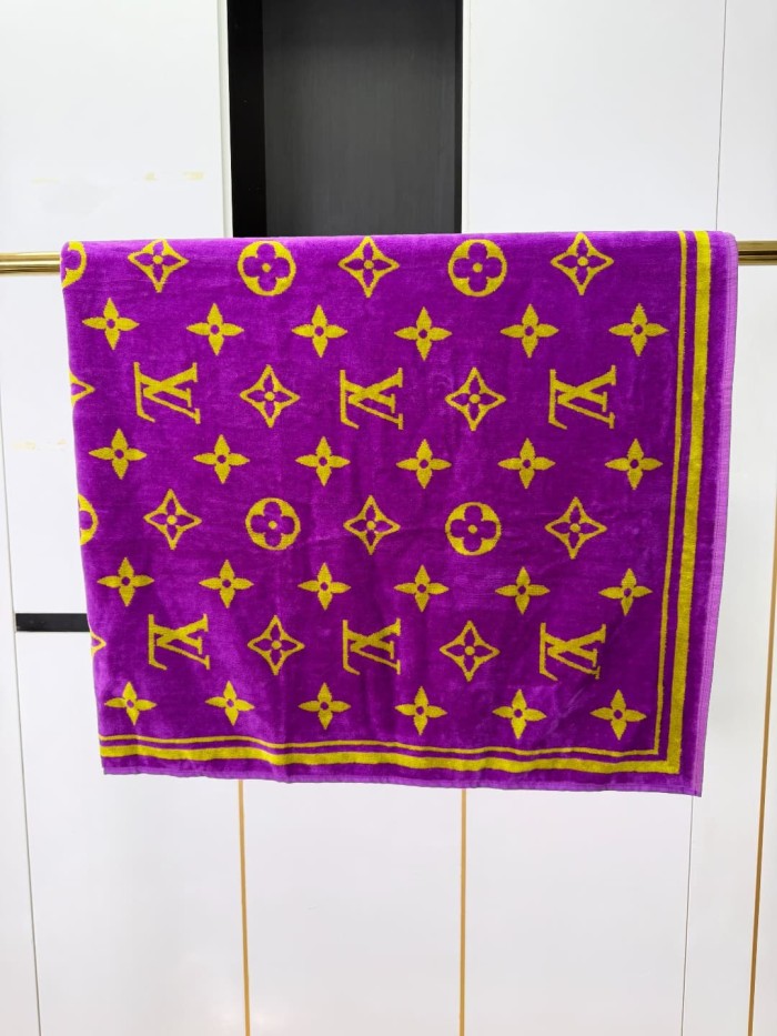 Monogram Floral 3D Jacquard Beach & Bath Towel 6 colors