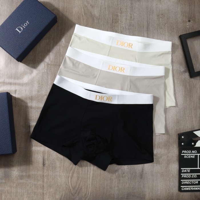 Ice Silk Seamless Cut Men's Underwear 3 pieces per box