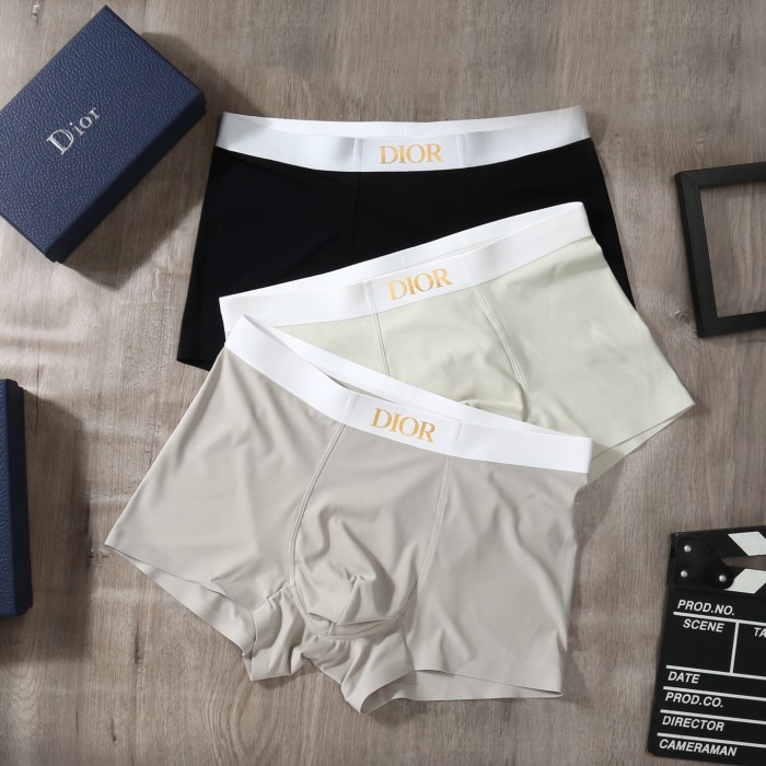 Ice Silk Seamless Cut Men's Underwear 3 pieces per box