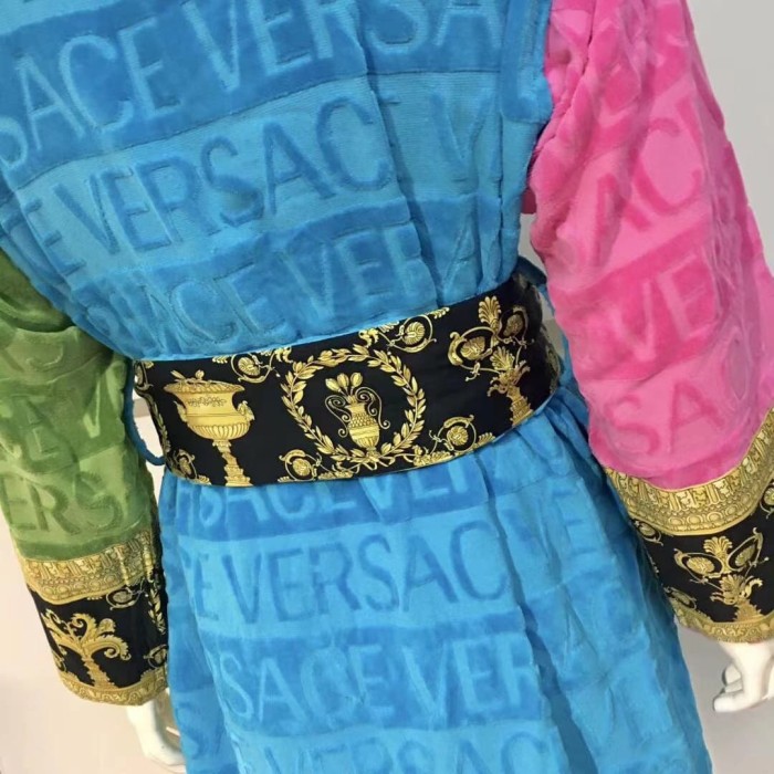 Dopamine Colorful Cut Pile Jacquard Bathrobe
