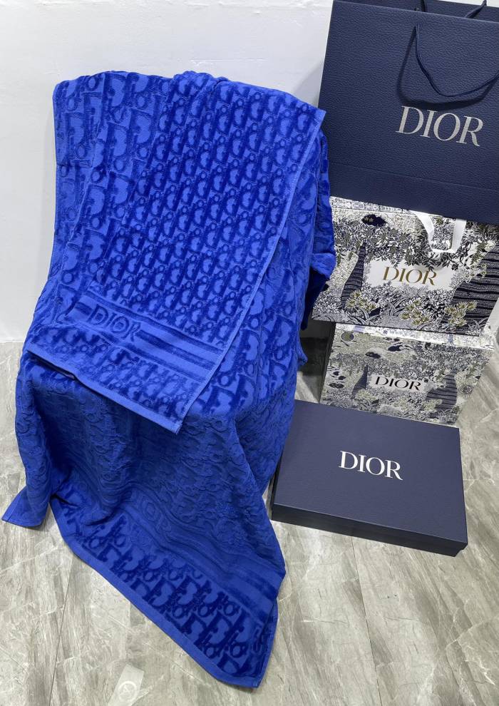 Solid Color Letter 3D Jacquard Bath Towel Set 3 colors