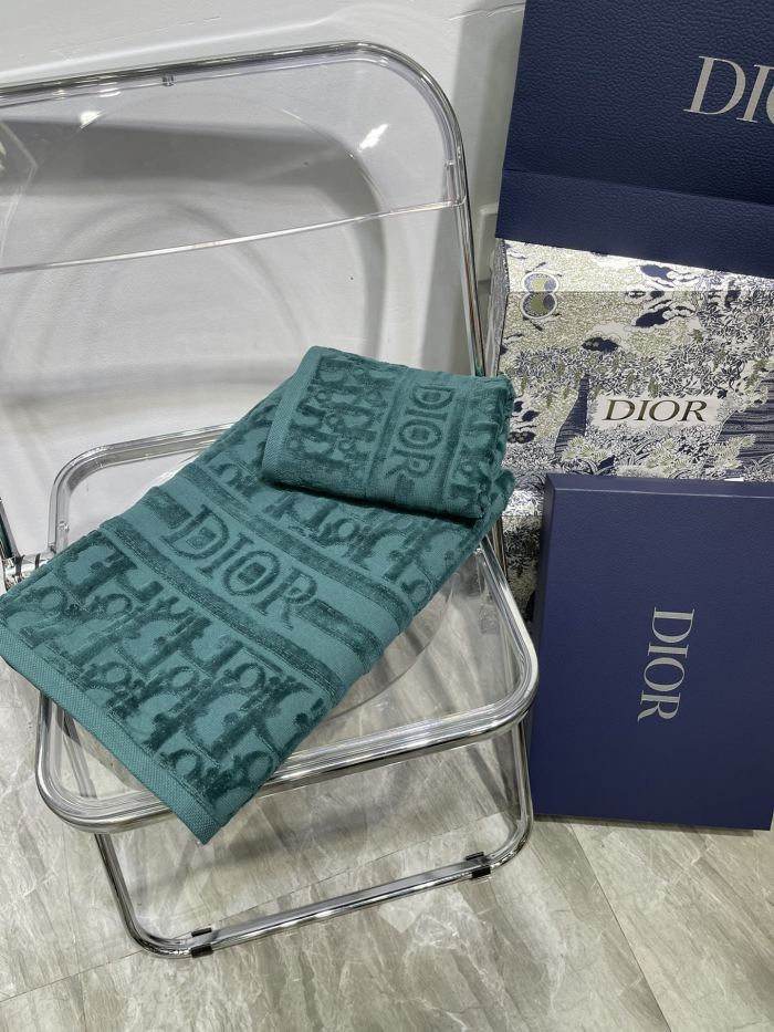 Solid Color Letter 3D Jacquard Bath Towel Set 3 colors