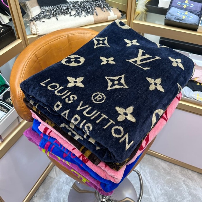 Monogram Floral 3D Jacquard Beach & Bath Towel 6 colors