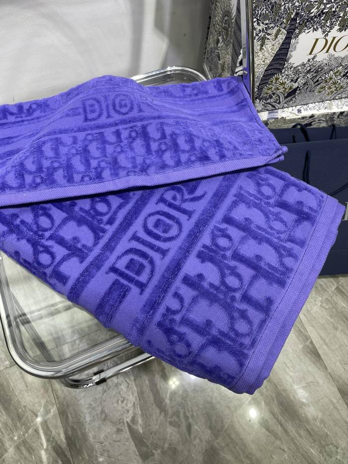 Solid Color Letter 3D Jacquard Bath Towel Set 3 colors