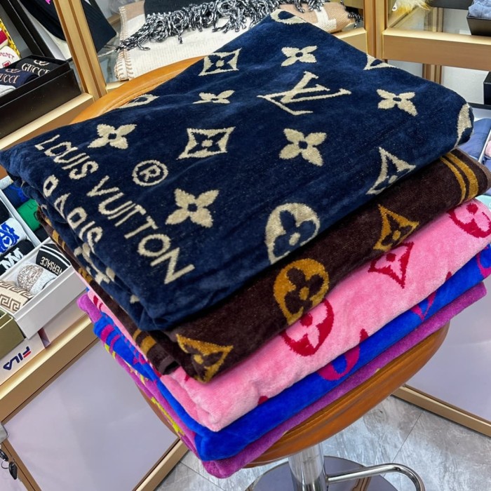 Monogram Floral 3D Jacquard Beach & Bath Towel 6 colors