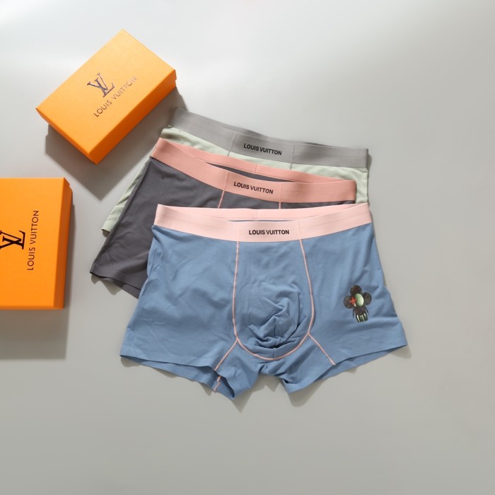 Modal Seamless Cut Men's Underwear 3 pieces per box