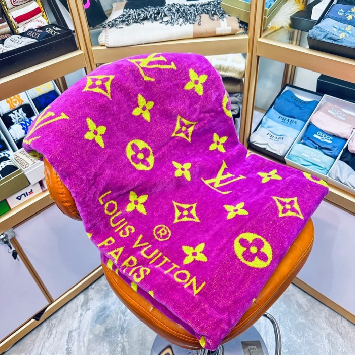 Monogram Floral 3D Jacquard Beach & Bath Towel 6 colors