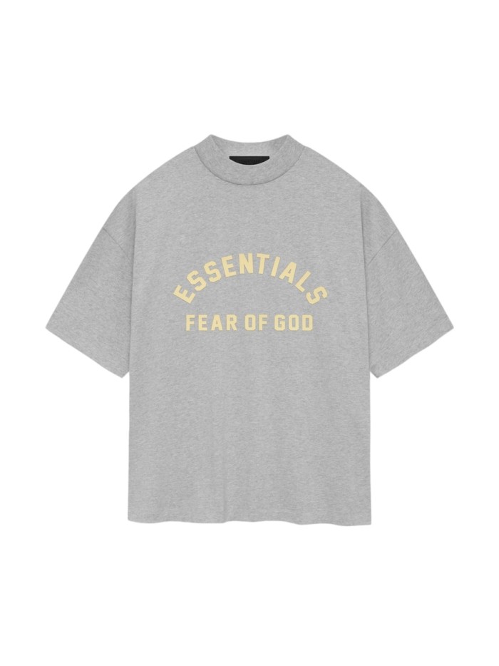 Fear of God Essentials 1:1 quality version 3D Silicone Curved Logo T-shirt & Shorts Set 5 colors