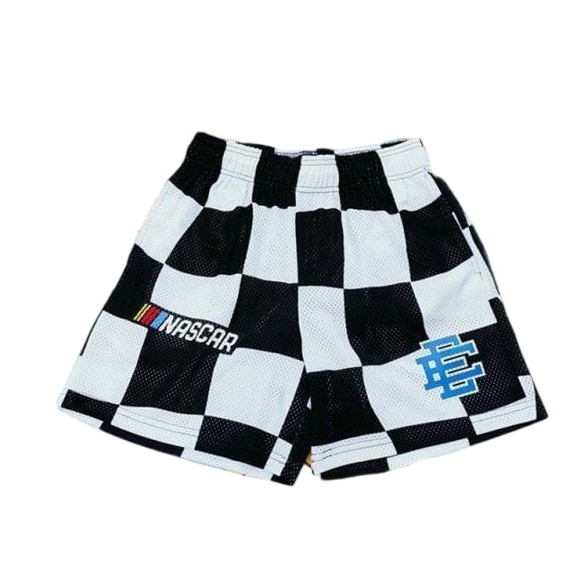 Eric Emanuel Checkerboard Racing Style Mesh Shorts 3 colors