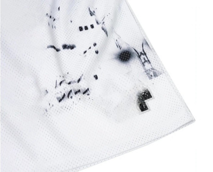 Black White Night View Digital Print Mesh Shorts 2 colors