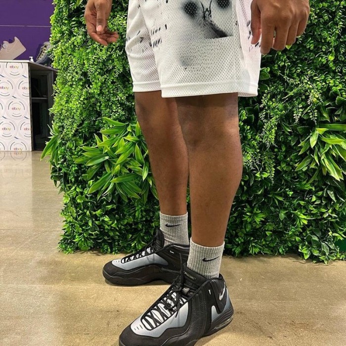 Black White Night View Digital Print Mesh Shorts 2 colors
