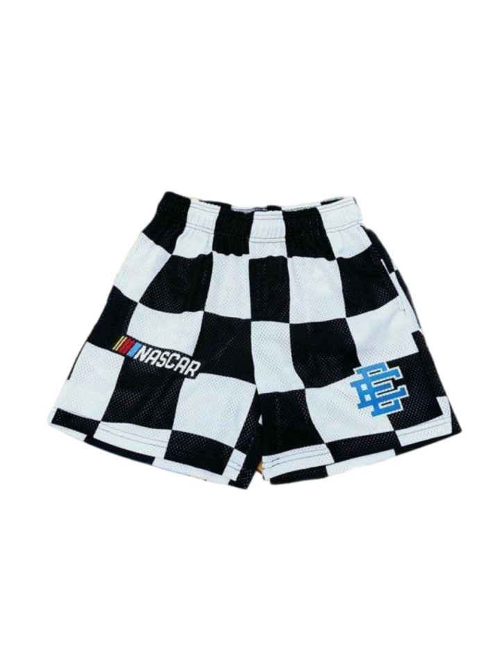 Eric Emanuel Checkerboard Racing Style Mesh Shorts 3 colors