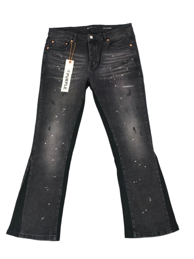 28216333 White Star Dot Bell-bottom Jeans