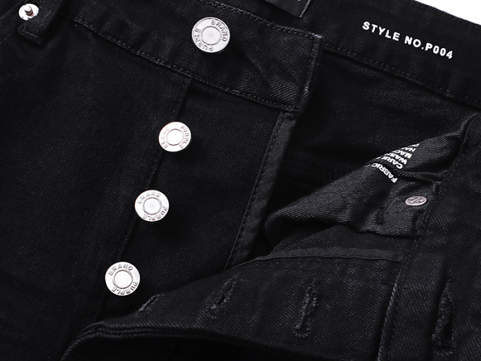 Pure Black Distressed Flared Jeans 28677338