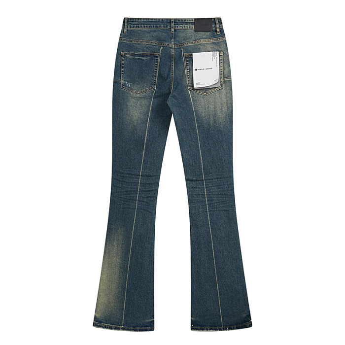 Distressed Washed Slightly Flared Jeans 28680582