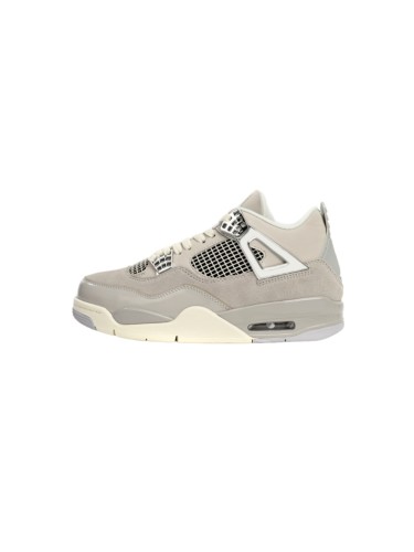 AJ4 Frozen Moments Metallic Silver Retro Basketball Sneakers