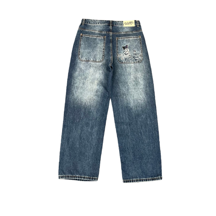 Fish Pond Little Bear Embroidered Jeans 2 colors 28565688