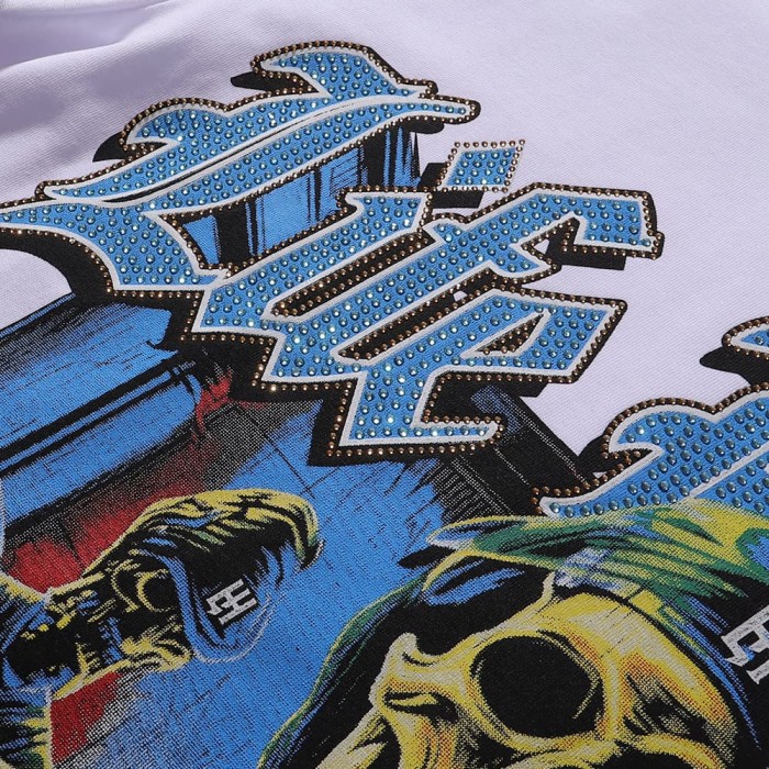 Skeletal Surgeon Rhinestone Print Tee 2 colors 28751252