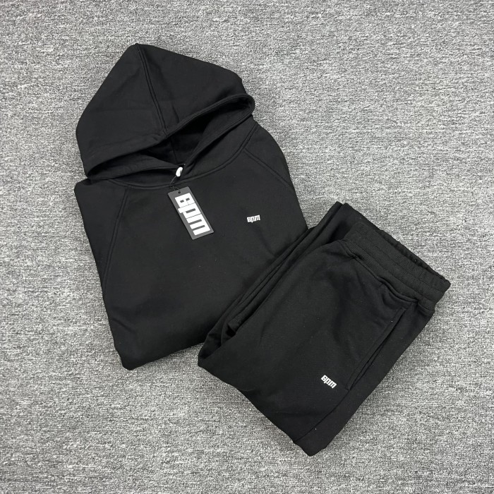 28454239 Embroidered logo Drill hoodie & pants set 4 colors