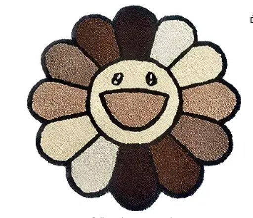 Sunflower Smiley Face Rug 9 colors 28594493