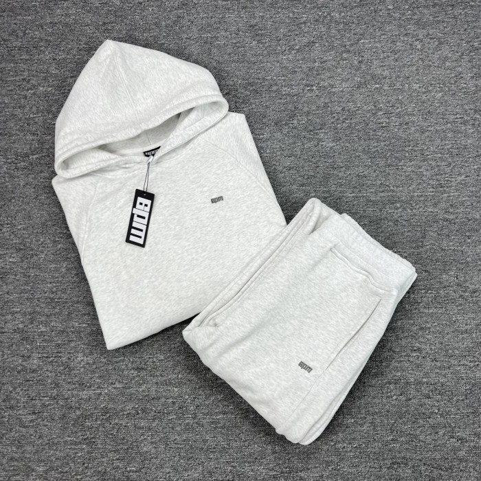 28454239 Embroidered logo Drill hoodie & pants set 4 colors