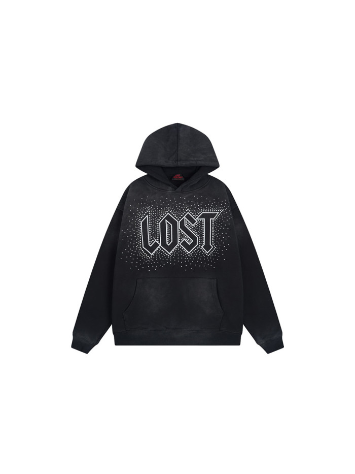 Hot diamond Snake Print Washed Version Hoodie 28465731