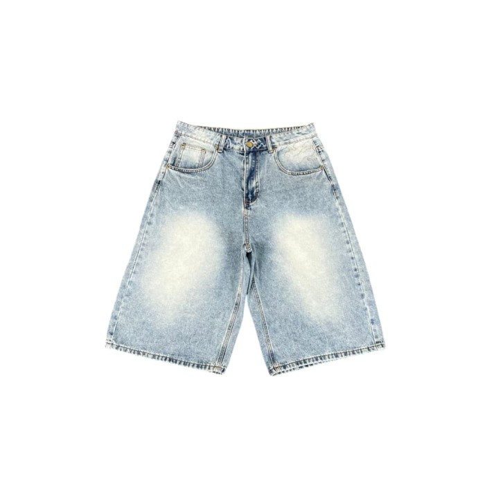 Camel Embroidered Blue Jorts 28972727