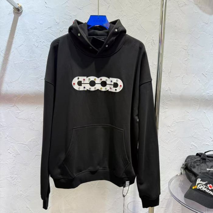 Logo inlaid with gemstones Hoodie 3 colors 28452325