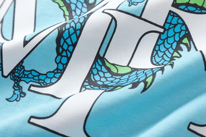 Amiri Cartoon Dragon Stereoscopic Letter Print tee