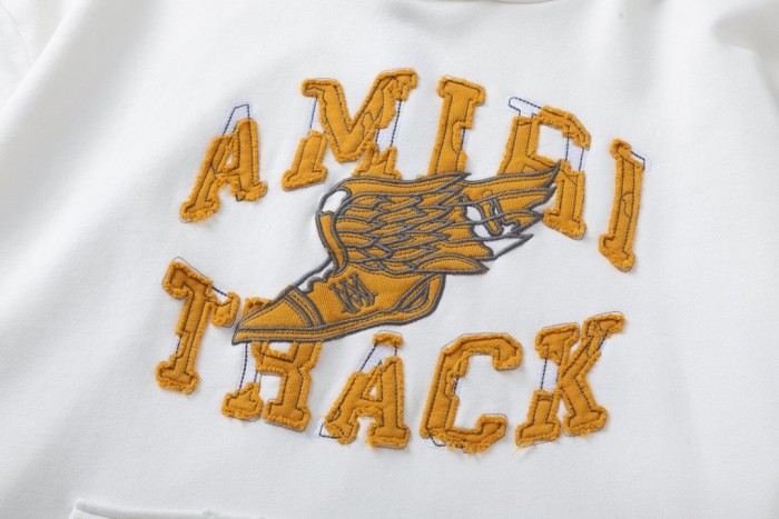 Amiri Dash Boots Letter Patch Embroidered Hoodie 2 colors