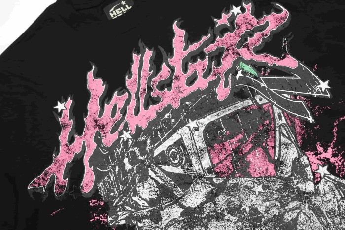 Hellstar Studio Vintage Graffiti Hip Hop Small Logo Back Tee 2 colors