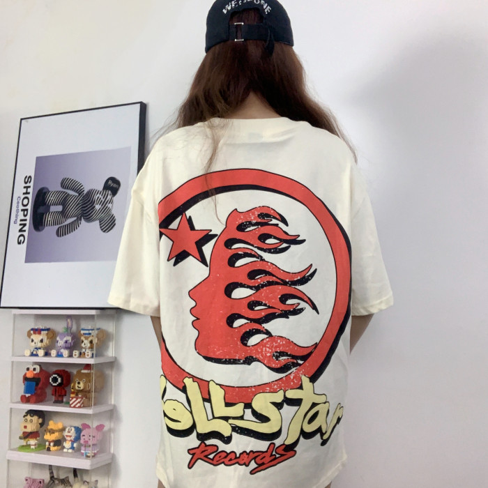 Sunglass Man Face Print Loose Tee
