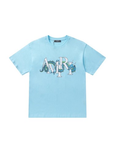 Amiri Cartoon Dragon Stereoscopic Letter Print tee