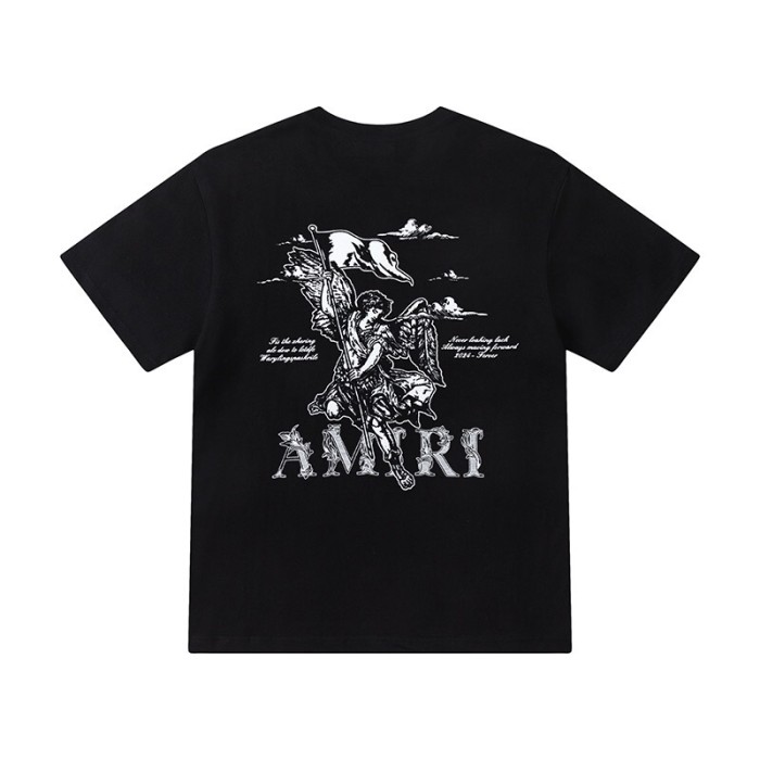 Amiri Back White Cloud Angel Monogrammed Tee 2 colors