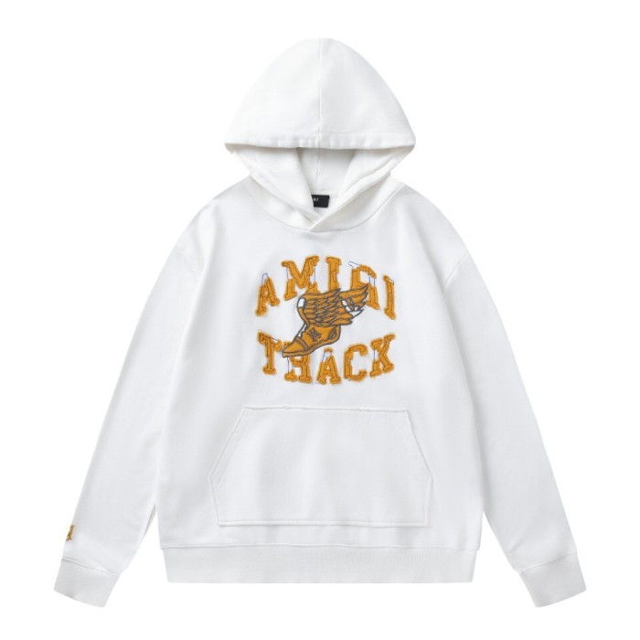 Amiri Dash Boots Letter Patch Embroidered Hoodie 2 colors