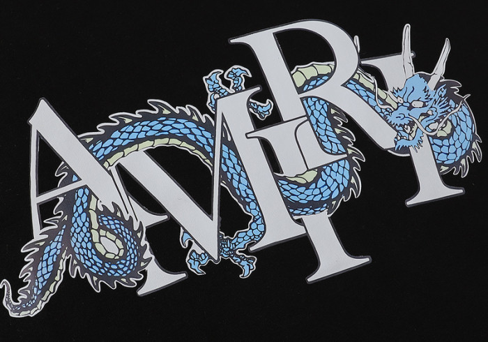 Amiri Mismatched Alphabet Dragon Print Tee 2 colors