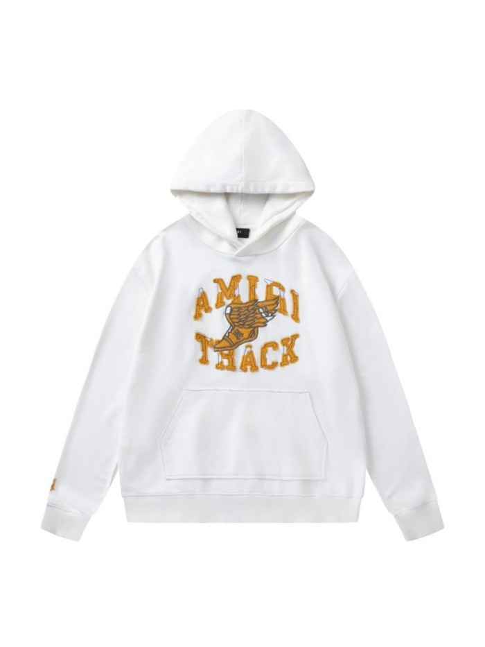 Amiri Dash Boots Letter Patch Embroidered Hoodie 2 colors
