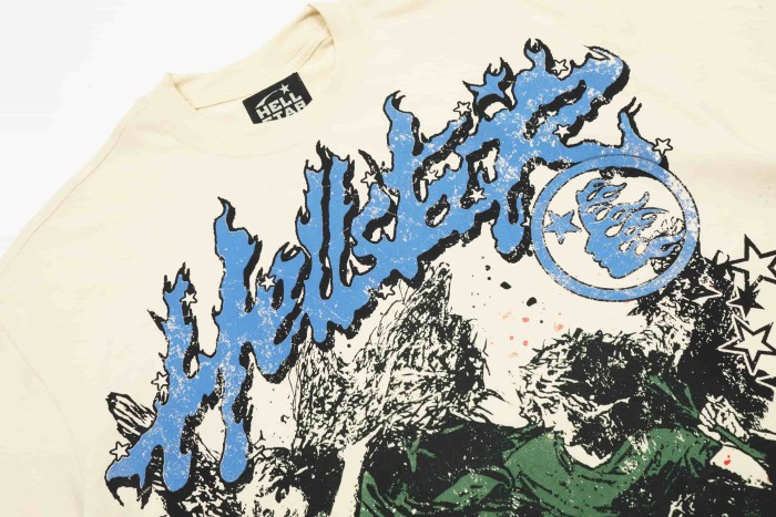 Hellstar Studio All-over graffiti character print Tee