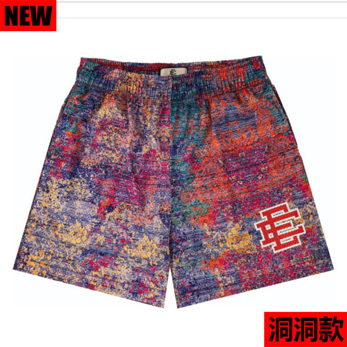Psychedelic Texture Digital Print Mesh Shorts 3 colors
