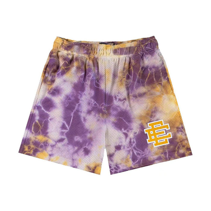 Tie-dye and Smudging Digital Print Mesh Shorts 14 colors