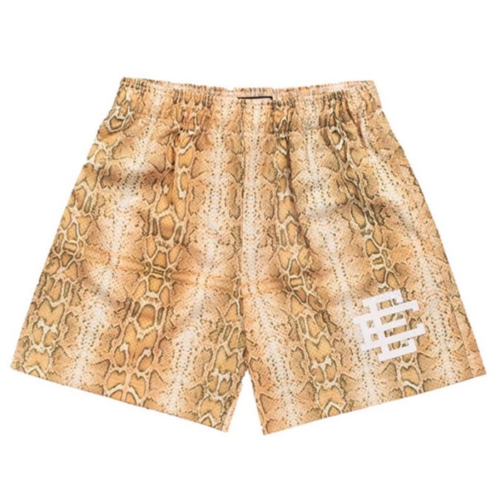 Snake-skin Texture Full-print Mesh Shorts 5 colors