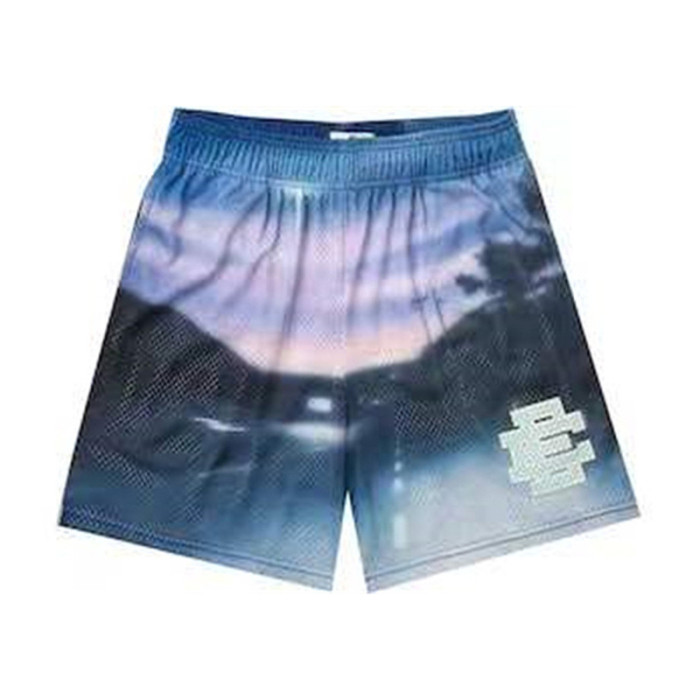 Tie-dye and Smudging Digital Print Mesh Shorts 14 colors