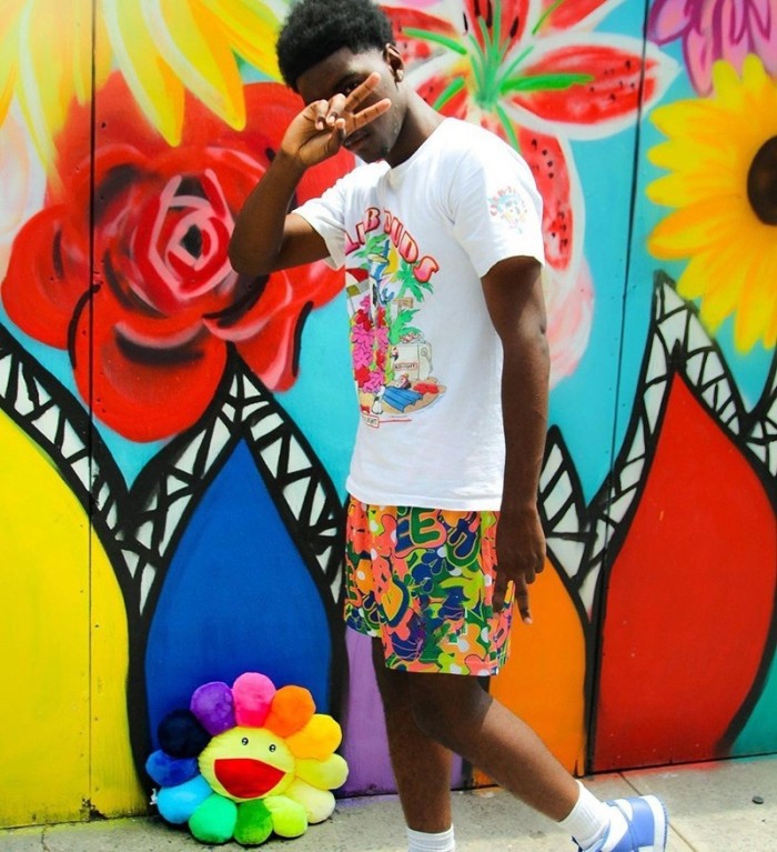 Color-blocking Floral Digital Print Mesh Shorts 6 colors