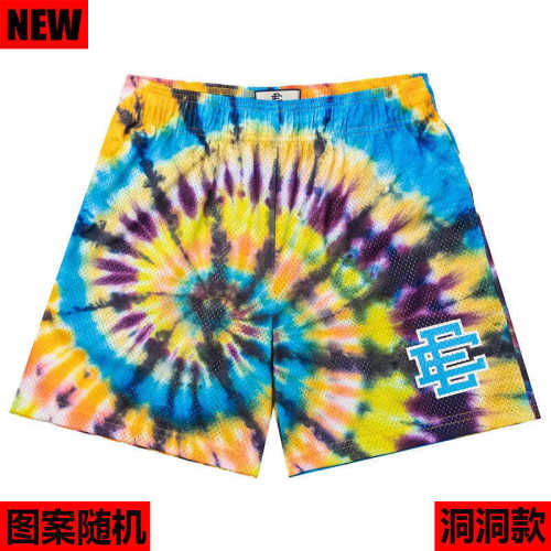 Tie-dye and Smudging Digital Print Mesh Shorts 14 colors